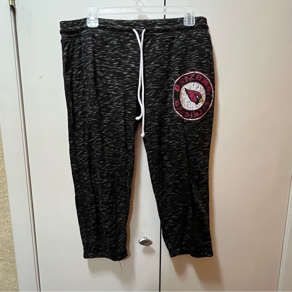 Arizona Cardinals Heathered Black Capri Jogger Pants